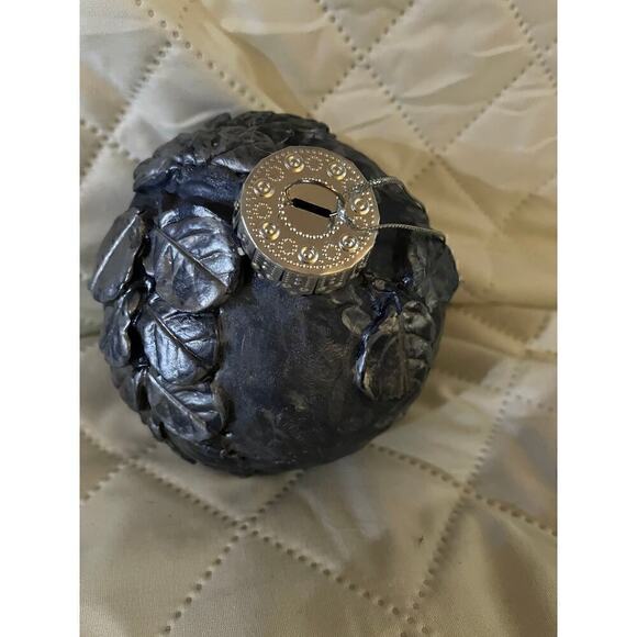 Handmade Ornament Midnight Blue and Silver - Picture 3 of 6